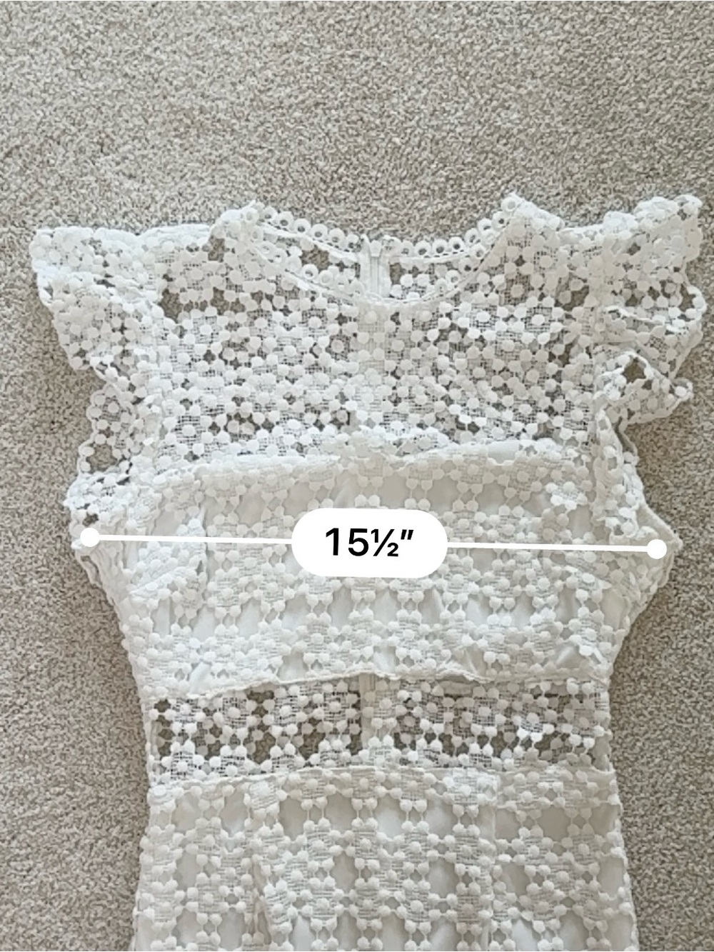 White Crochet Midi Dress - Picture 8 of 16
